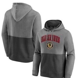 NWT FANATICS Chicago Blackhawks Block Party Classic Arch Gray Hoodie XL